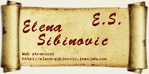 Elena Sibinović vizit kartica